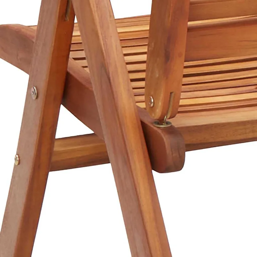 Chaises de jardin lot de 2 beige bois d'acacia et polypropylène - 20