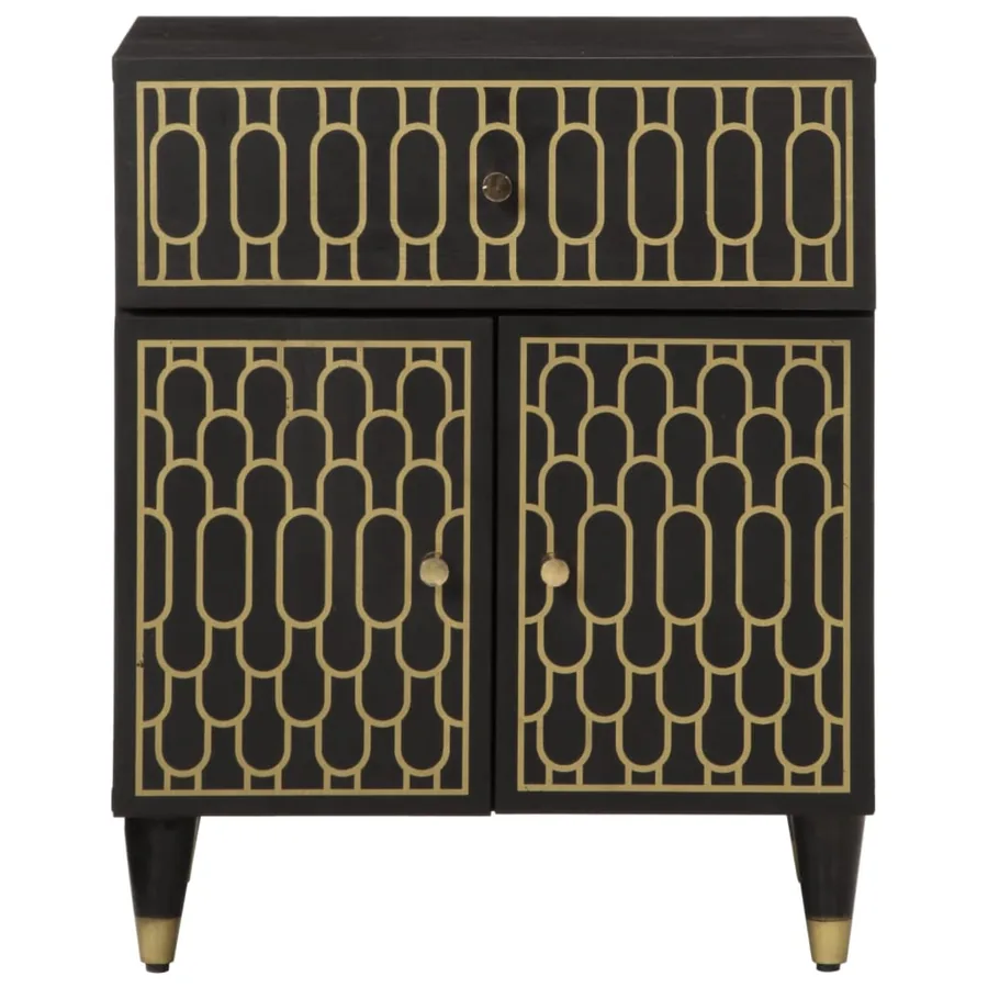 Table de chevet 50x33x60 cm bois de manguier massif - 3