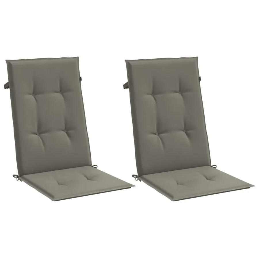 Coussins de chaise à dossier haut lot de 2 gris foncé mélangé - 4