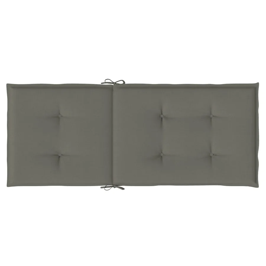 Coussins de chaise à dossier haut lot de 2 gris foncé mélangé - 7