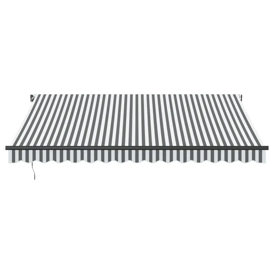 Auvent manuel rétractable anthracite et blanc 400x350 cm - 3