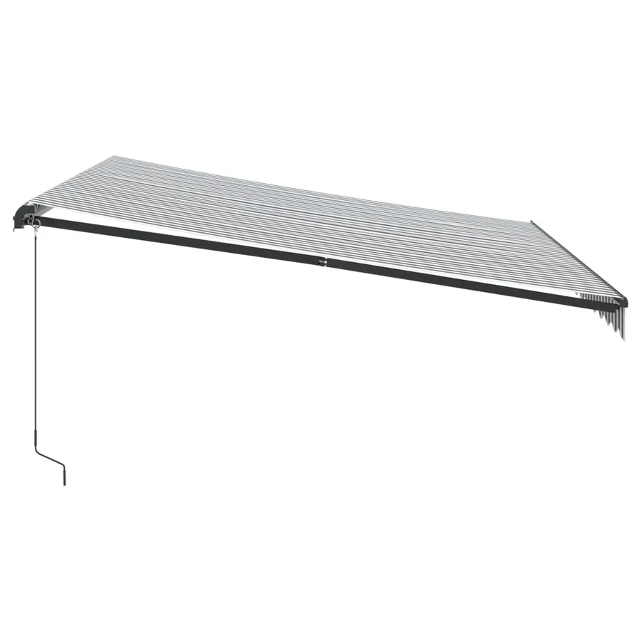 Auvent manuel rétractable anthracite et blanc 400x350 cm - 4