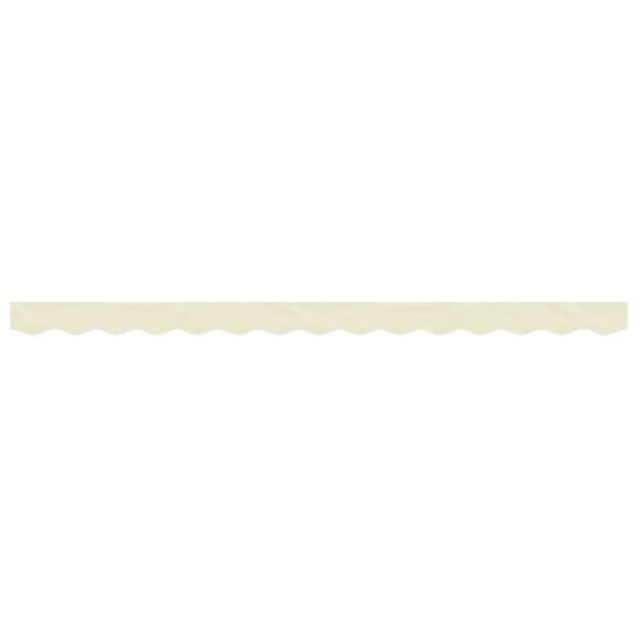 Tissu de remplacement de cantonnière d’auvent rayure crème 3,5m - 3