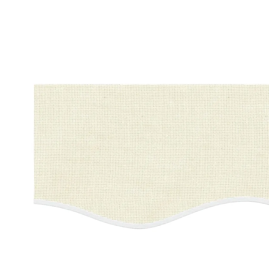 Tissu de remplacement de cantonnière d’auvent rayure crème 3,5m - 4