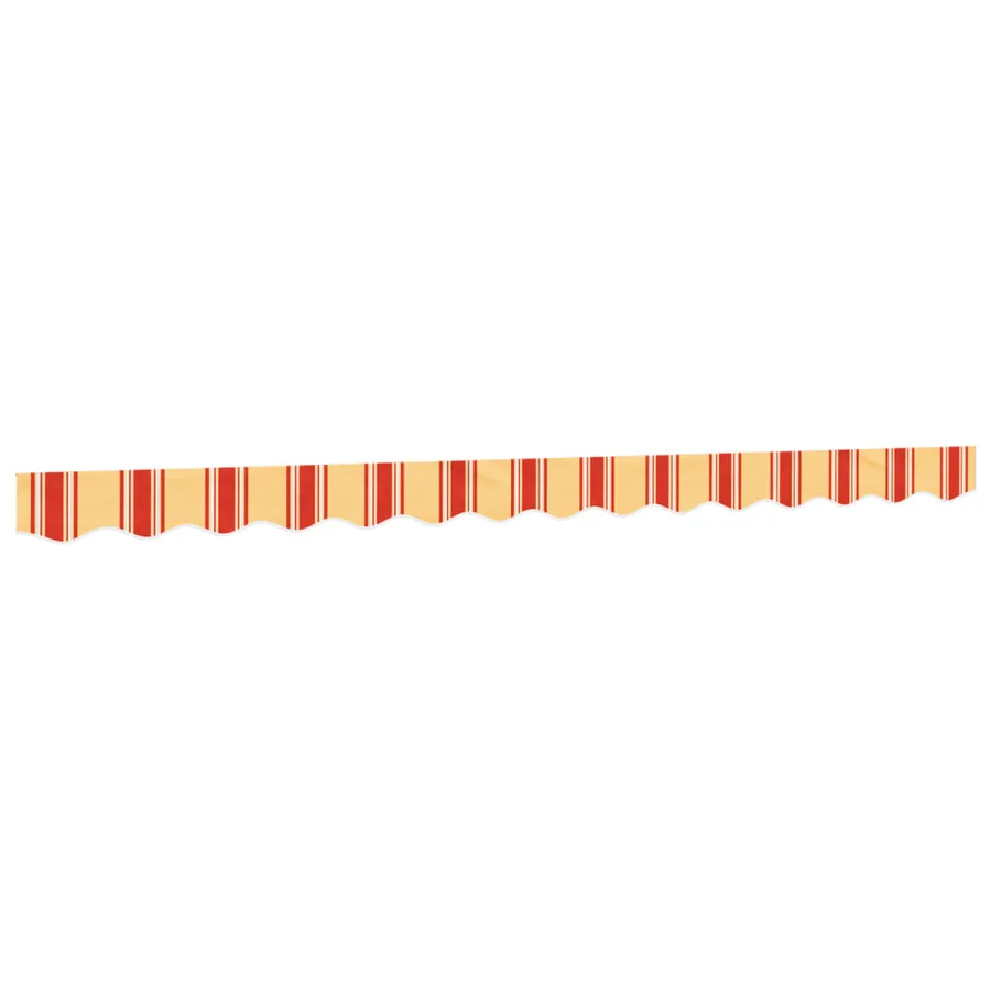 Tissu de remplacement de cantonnière d’auvent jaune orange 3,5m - 2