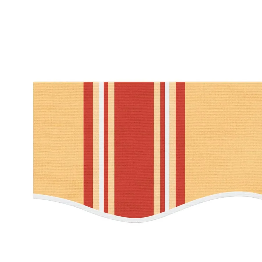 Tissu de remplacement de cantonnière d’auvent jaune orange 3,5m - 4