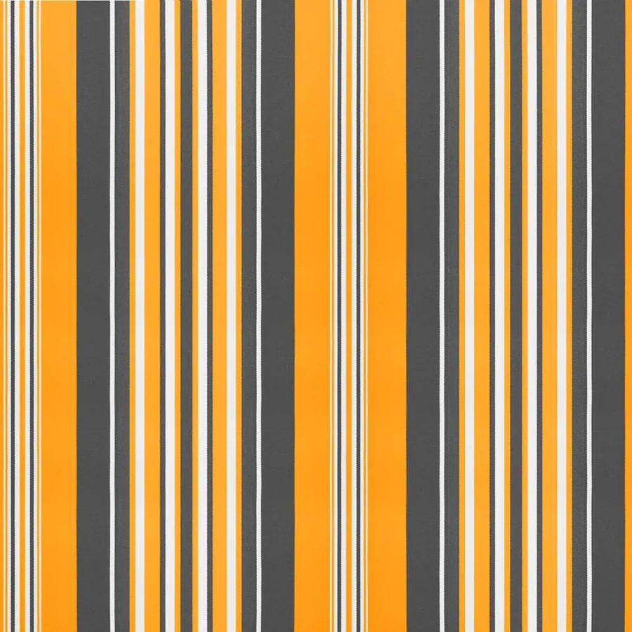 Tissu de remplacement de cantonnière d’auvent rayure jaune gris - 5