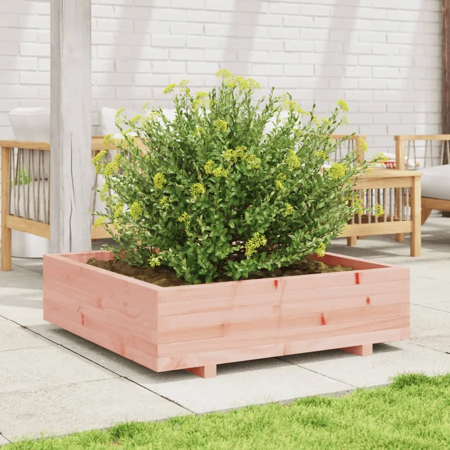 Jardinière 90x90x26,5 cm bois massif douglas - 3