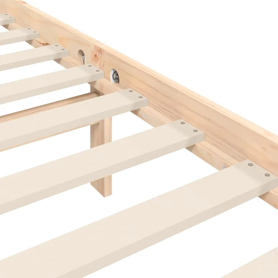 Cadre de lit sans matelas bois massif de pin - 10