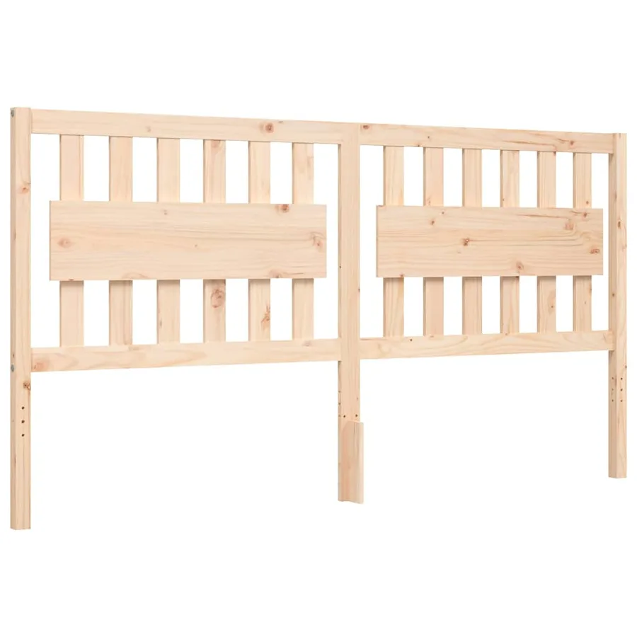 Cadre de lit sans matelas bois massif de pin - 8
