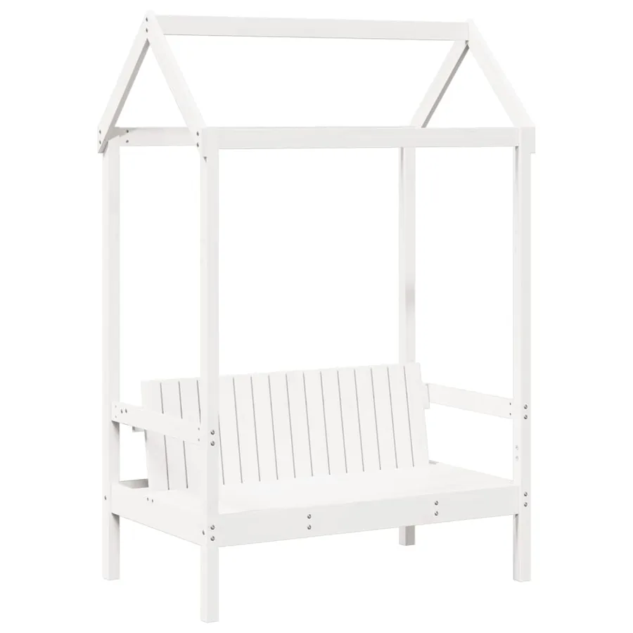 Ensemble de lit et de banc avec toit sans matelas 80x200 cm - 5