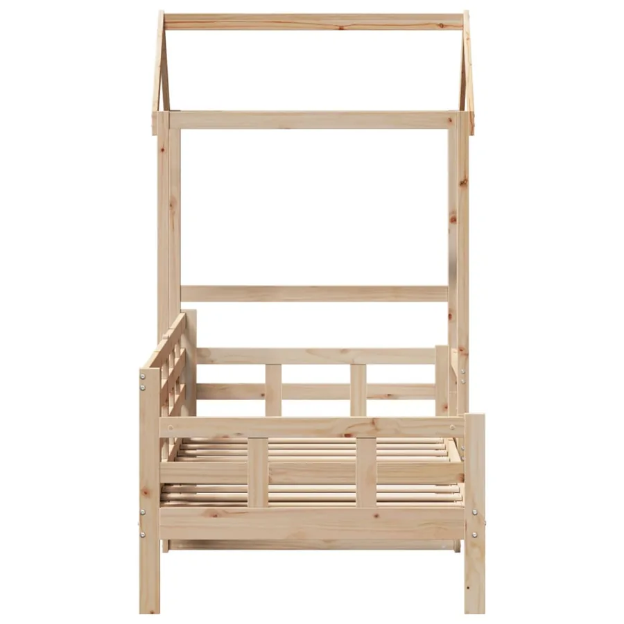 Lit de jour avec toit sans matelas 80x200 cm bois massif - 7