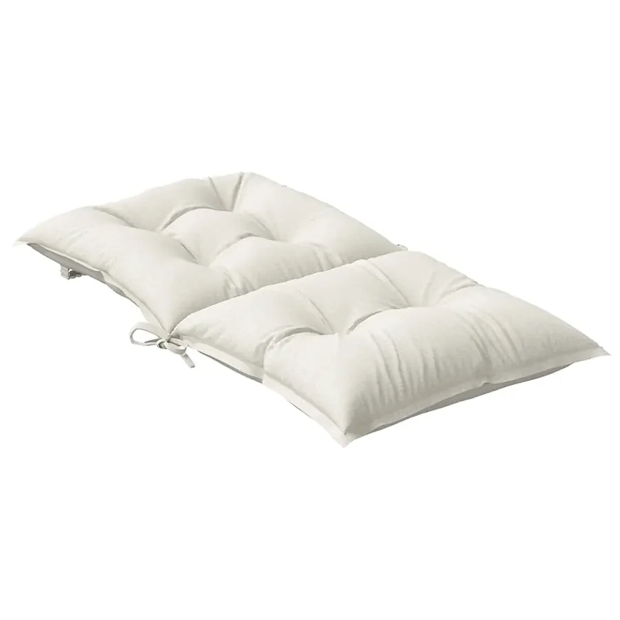 Coussins de chaise à dossier bas lot de 6 crème mélangé tissu - 6