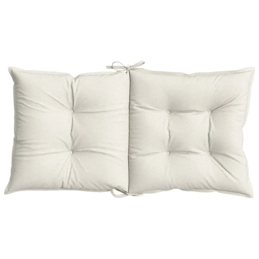 Coussins de chaise à dossier bas lot de 6 crème mélangé tissu - 7