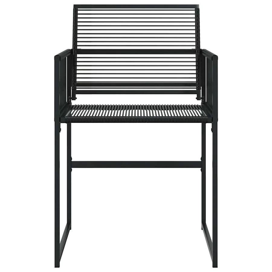 Chaises de jardin lot de 4 noir résine tressée - 4