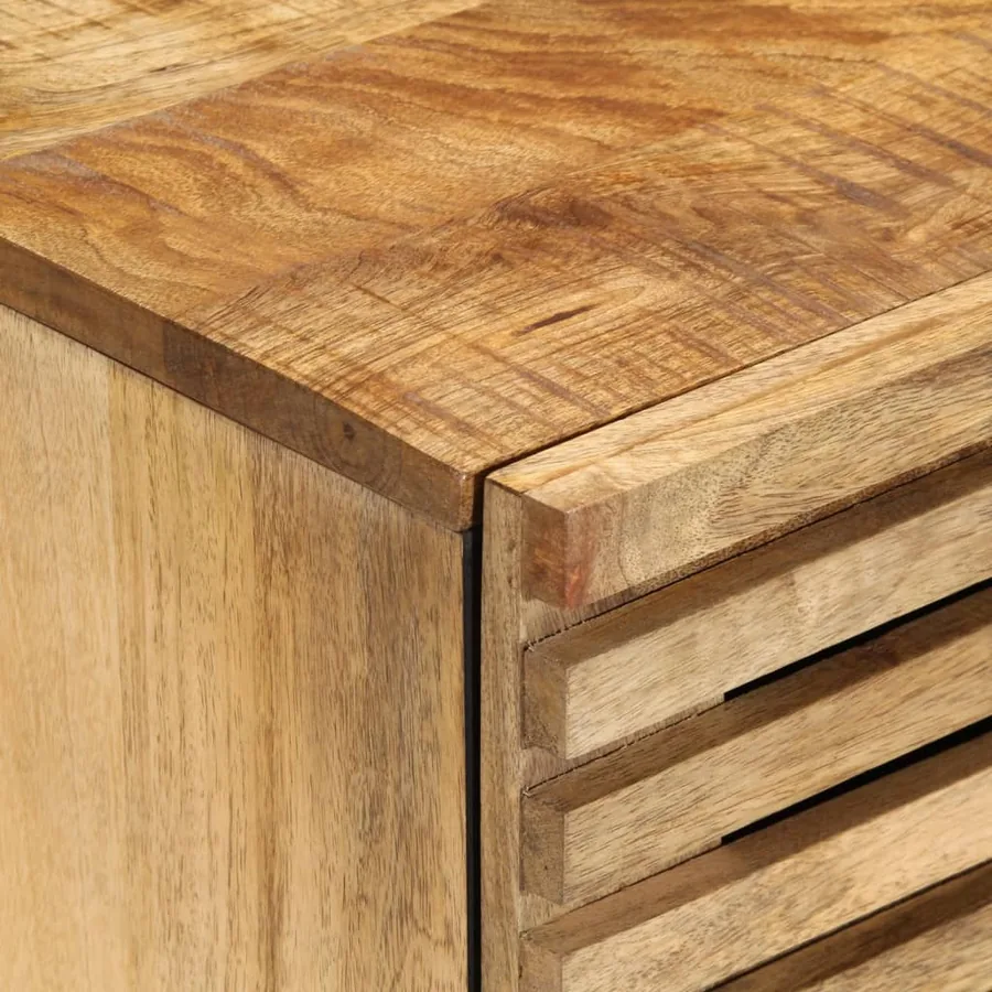 Buffets 2 pcs 60x34x75 cm bois de manguier massif brut - 7