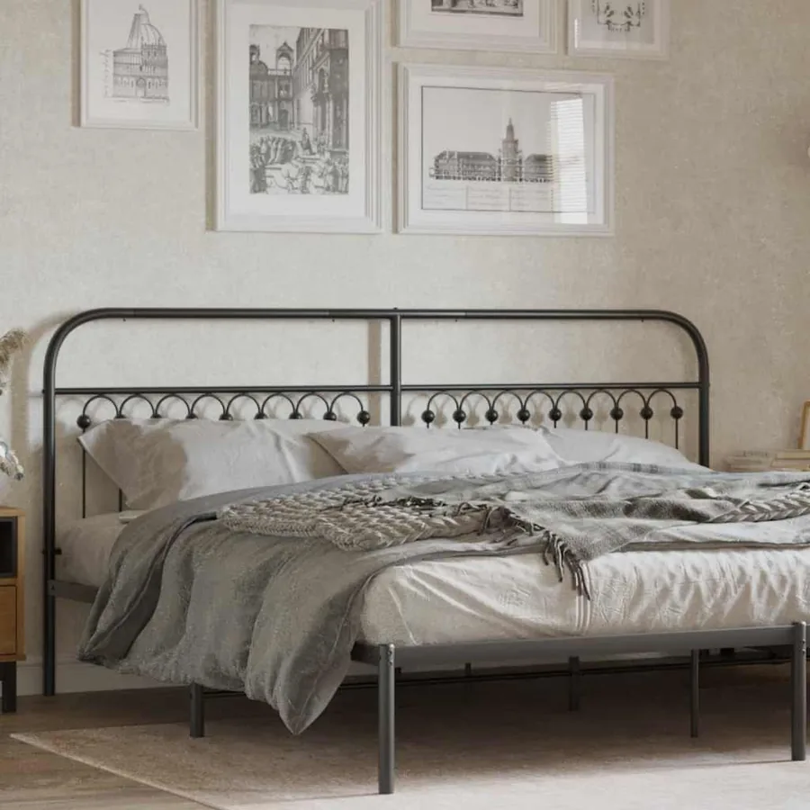 Tête de lit de remplacement métal noir 200 cm - 3