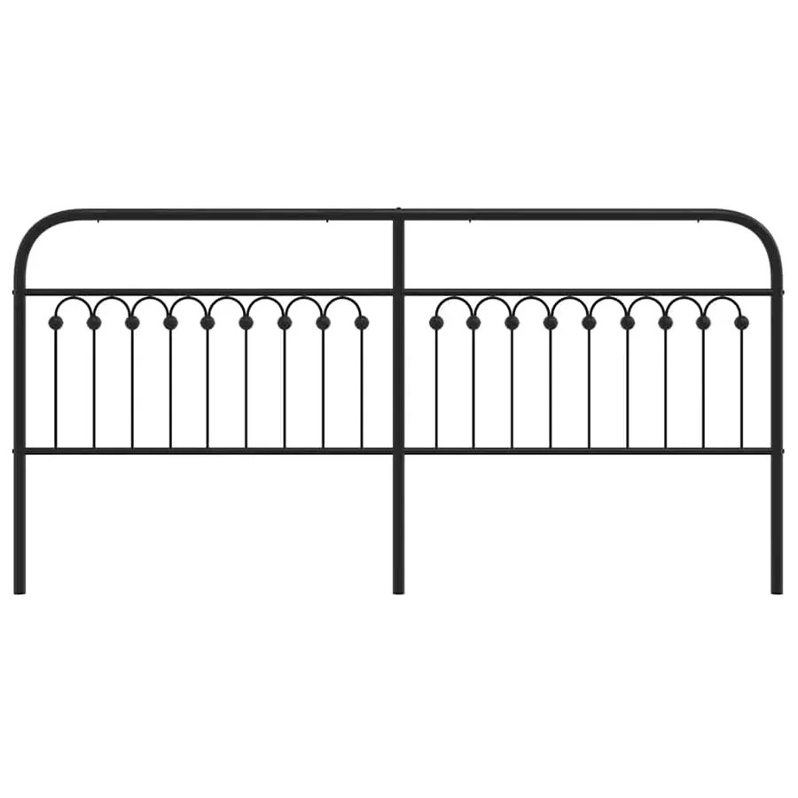 Tête de lit de remplacement métal noir 200 cm - 4