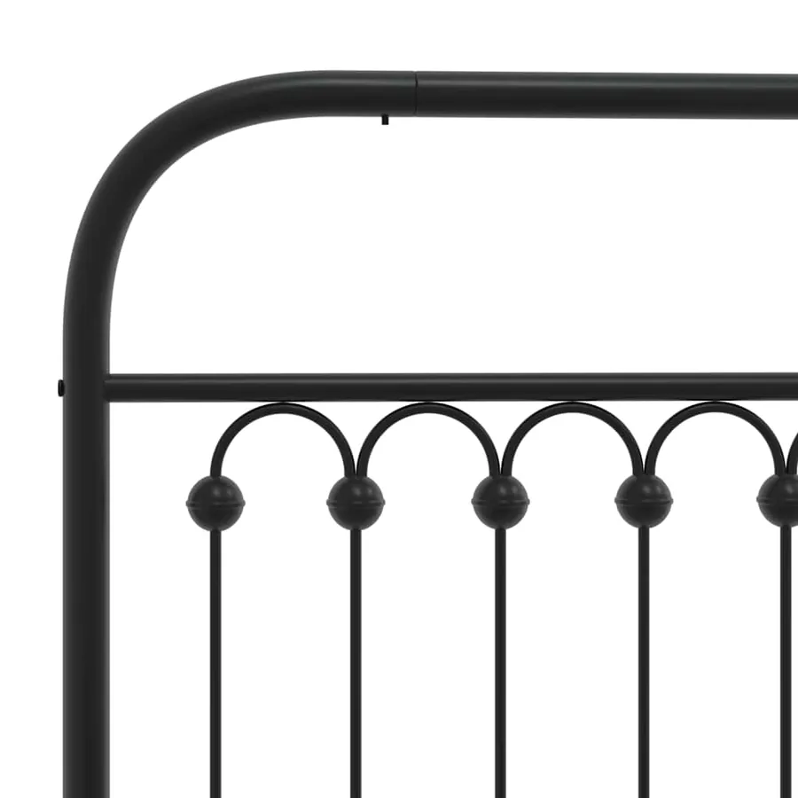 Tête de lit de remplacement métal noir 200 cm - 5