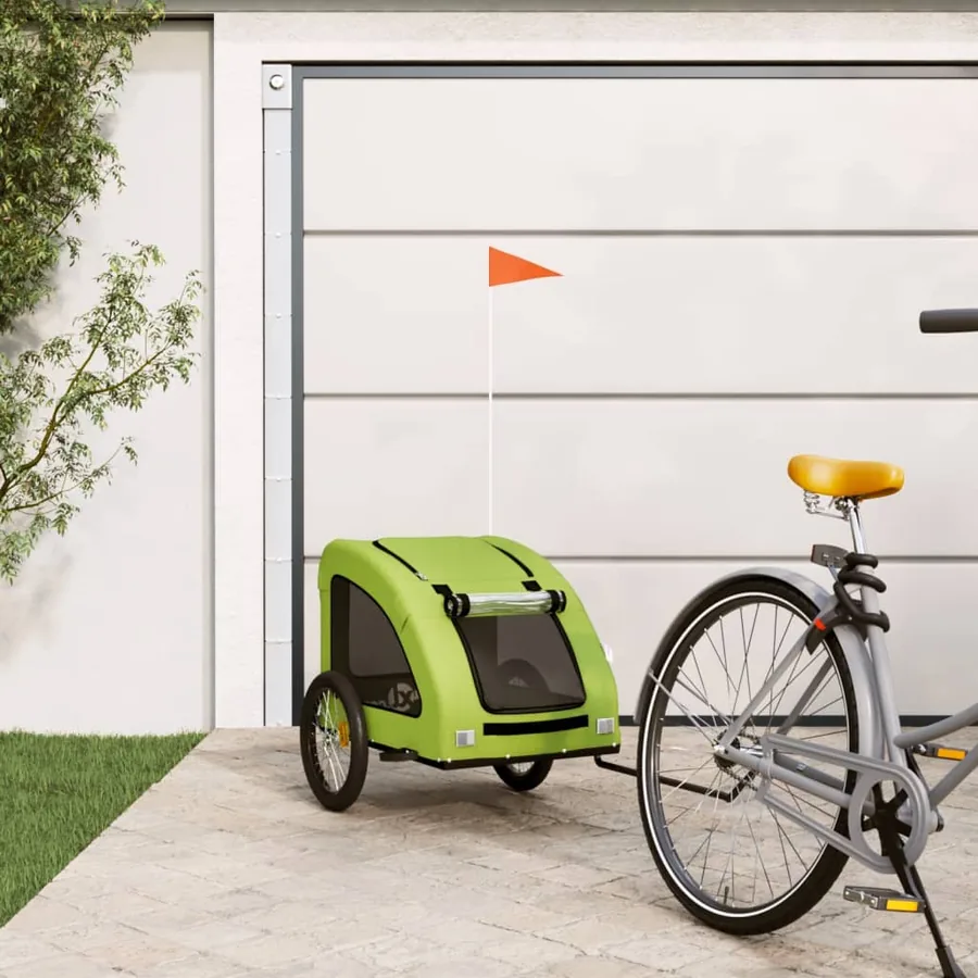 Remorque de vélo pour animaux de compagnie vert