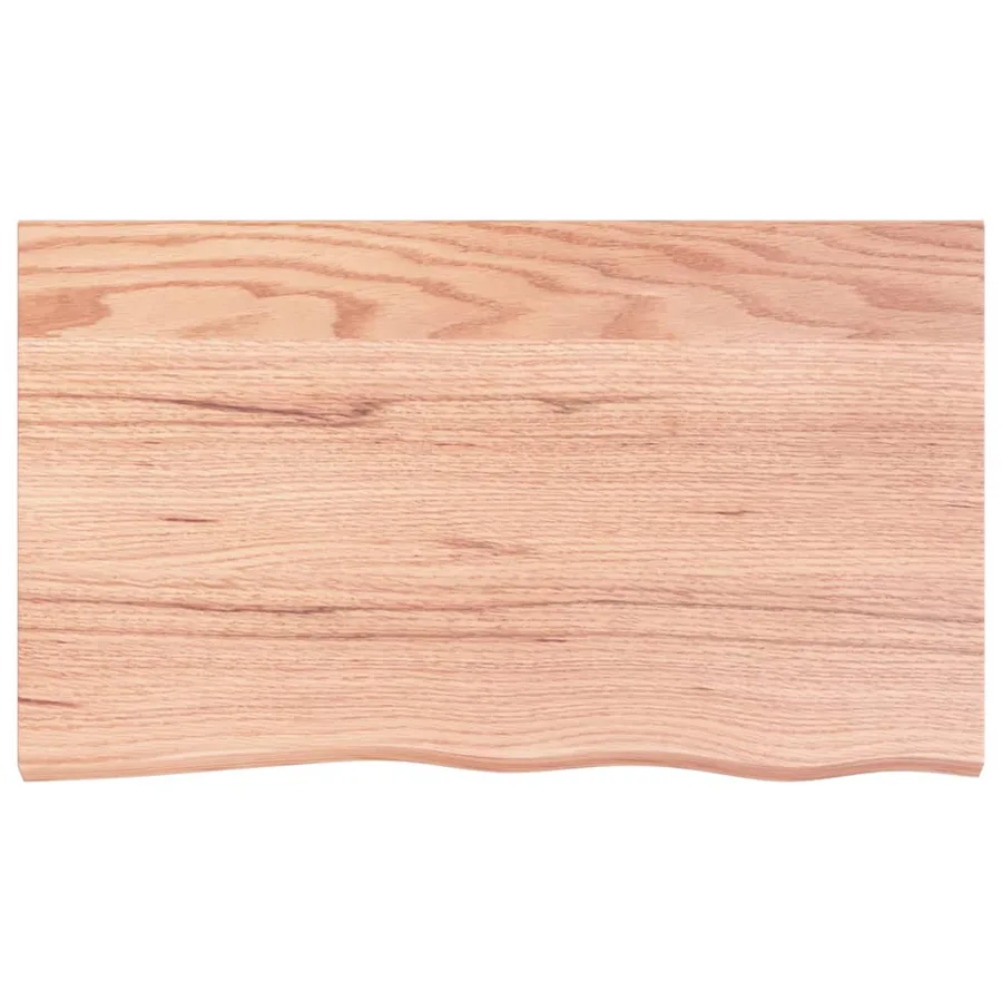 Étagère de vasque murale acier et bois de chêne massif - 8