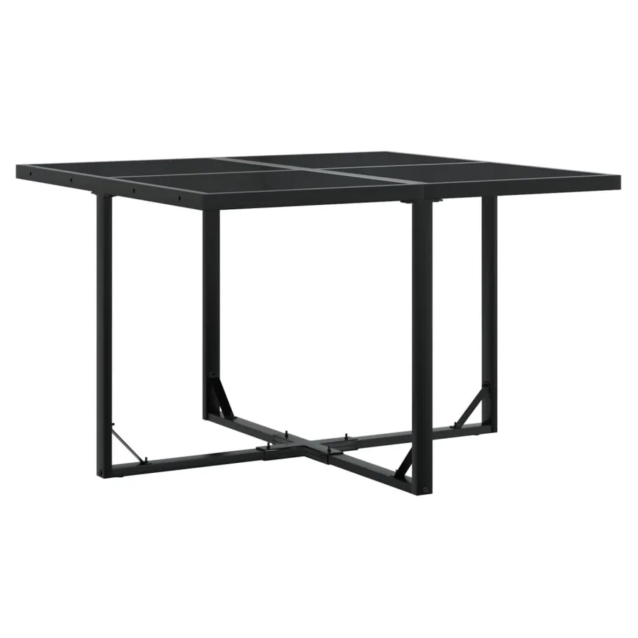 Ensemble à manger de jardin 9pcs coussins noir résine tressée - 3
