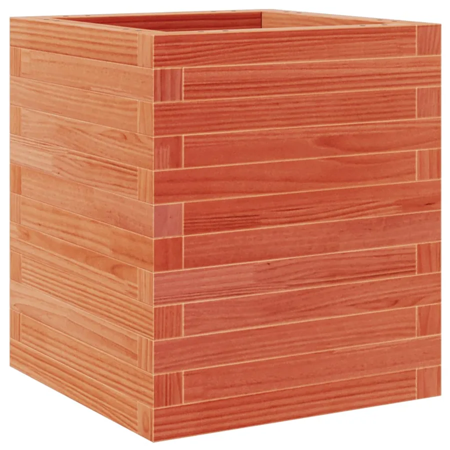 Jardinière cire marron 40x40x46 cm bois de pin massif - 2