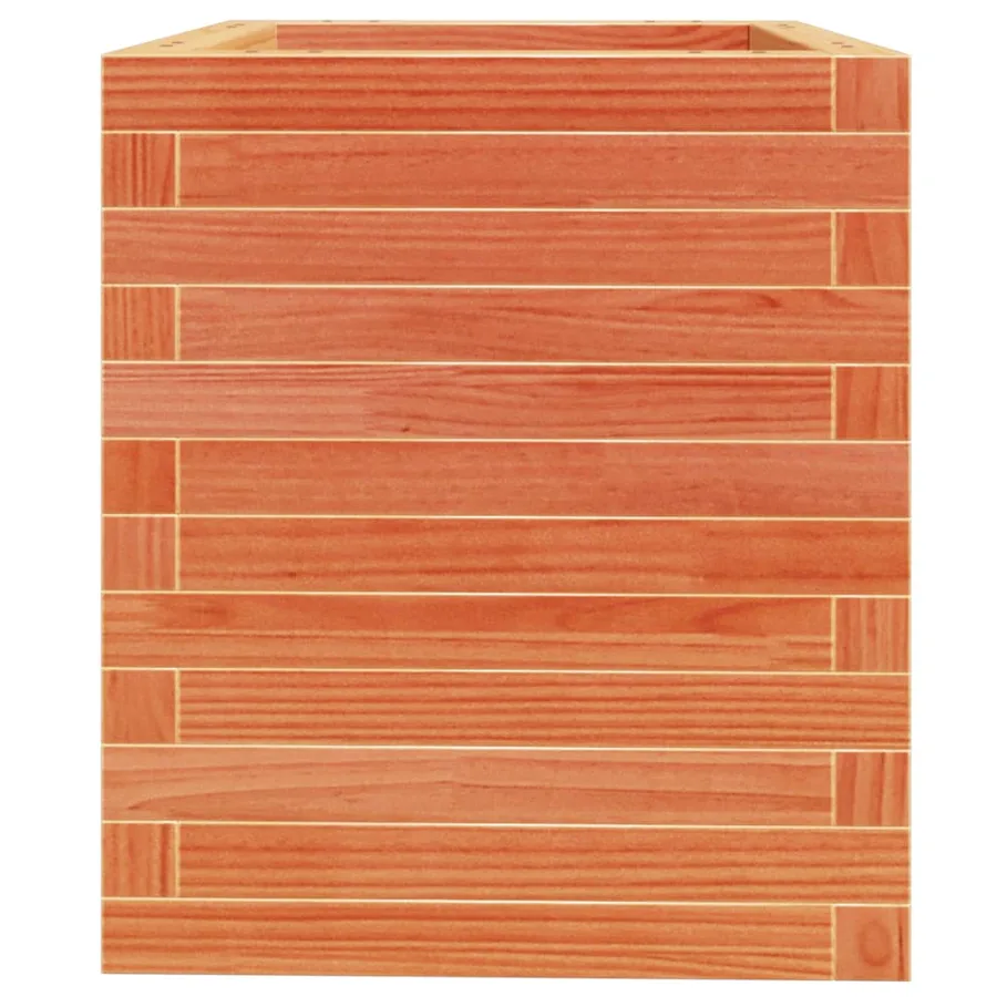 Jardinière cire marron 40x40x46 cm bois de pin massif - 6
