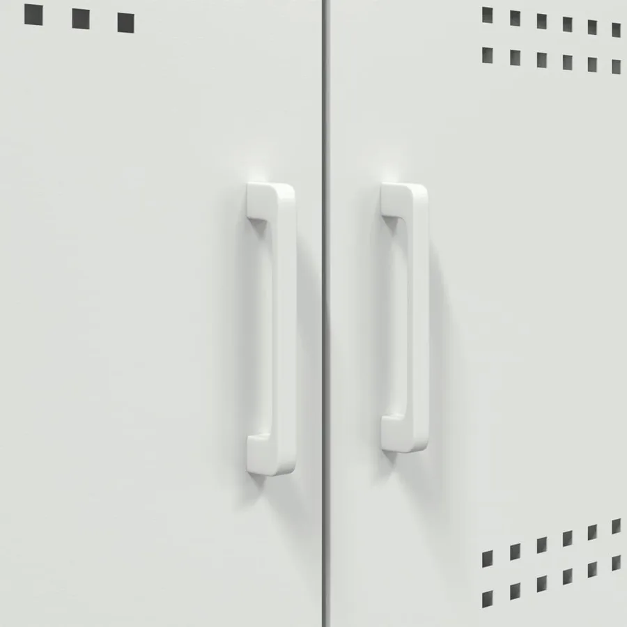 Buffet haut blanc 68x39x113 cm acier - 11