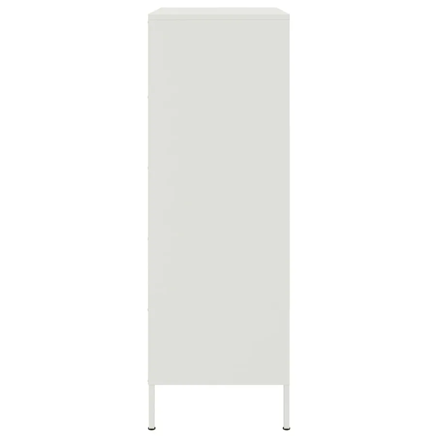 Buffet haut blanc 68x39x113 cm acier - 7