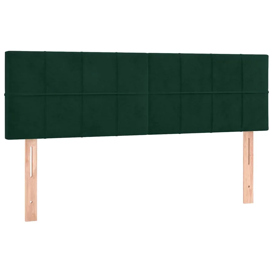 Sommier à lattes de lit et matelas Vert foncé 140x190cm Velours - 6