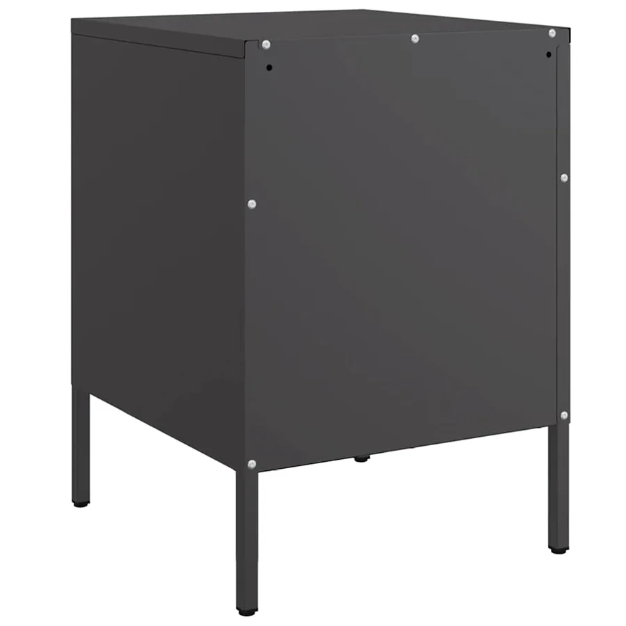 Tables de chevet 2 pcs noir 36x39x50,5 cm acier - 8