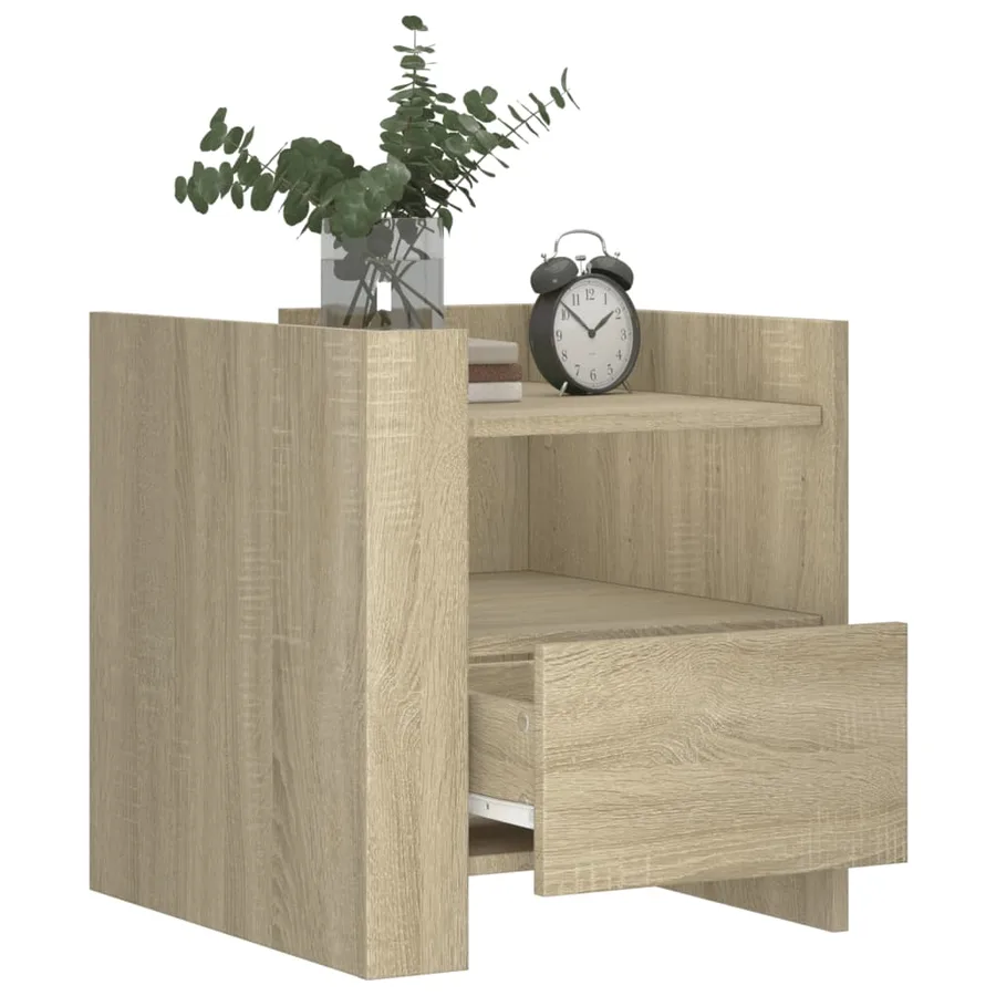 Table de chevet chêne sonoma 45x50x50 cm bois d’ingénierie - 3