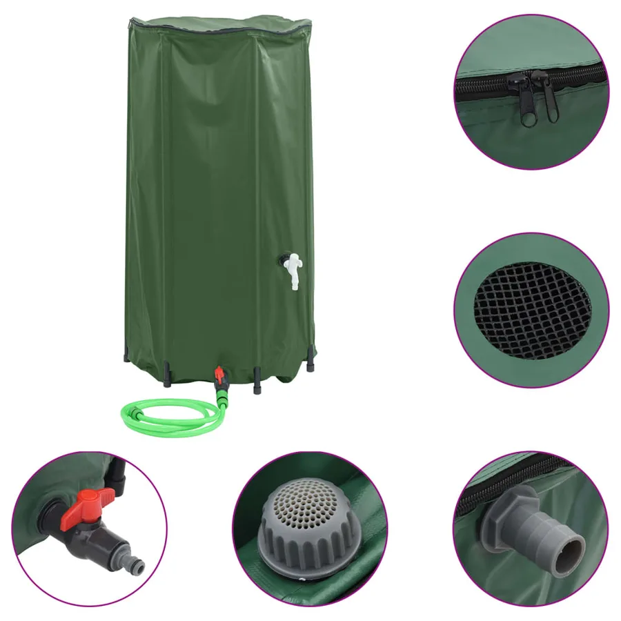 Réservoir d'eau avec robinet pliable 100 L PVC - 2