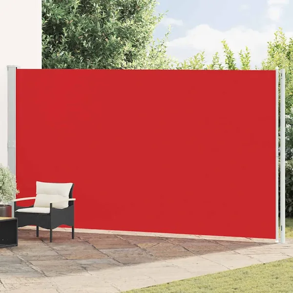 Auvent latéral rétractable de patio 220x600 cm Rouge