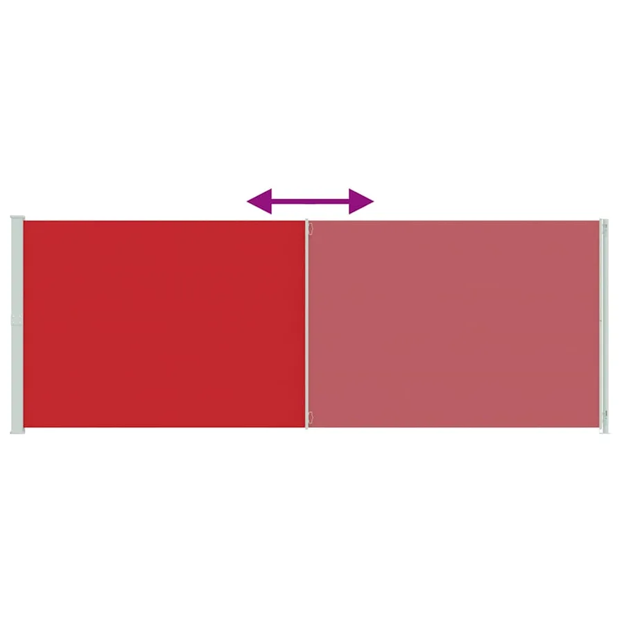 Auvent latéral rétractable de patio 220x600 cm Rouge - 7