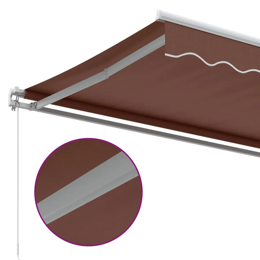 Auvent manuel rétractable marron 450x350 cm - 5