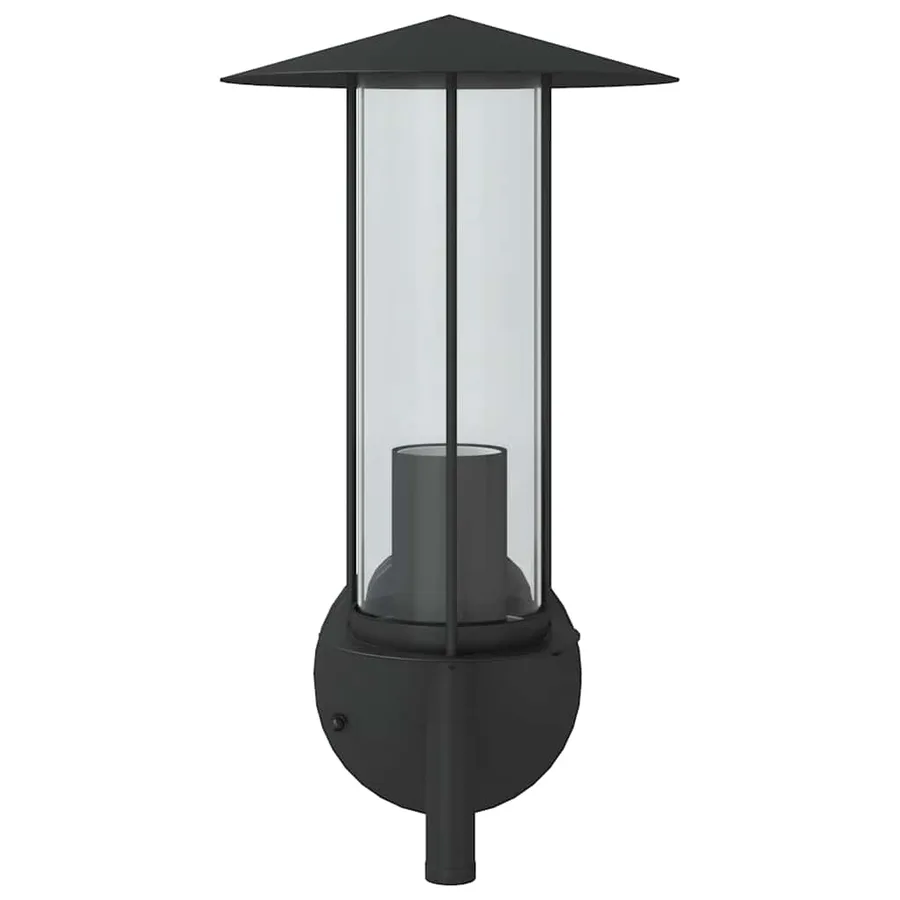 Appliques murales d'extérieur 2 pcs noir acier inoxydable - 4