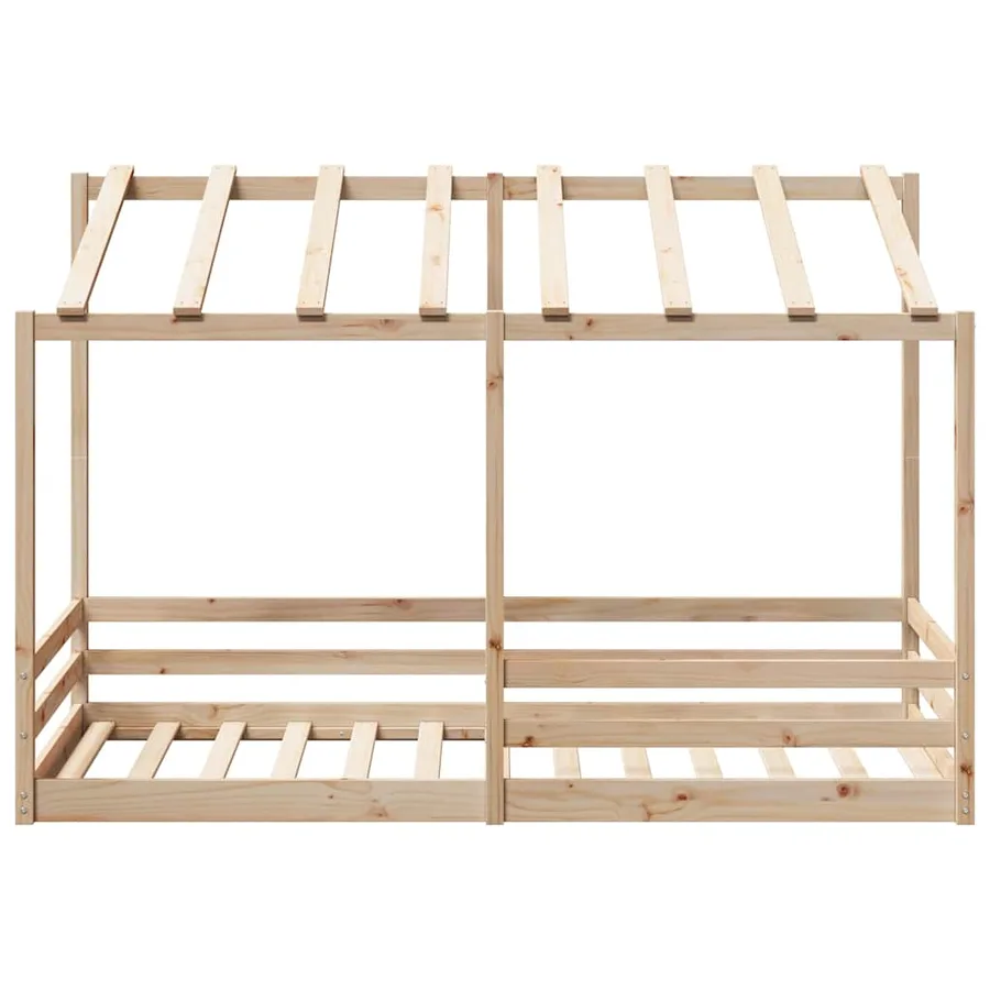 Lit pour enfants sans matelas blanc 80x200 cm bois pin massif - 4