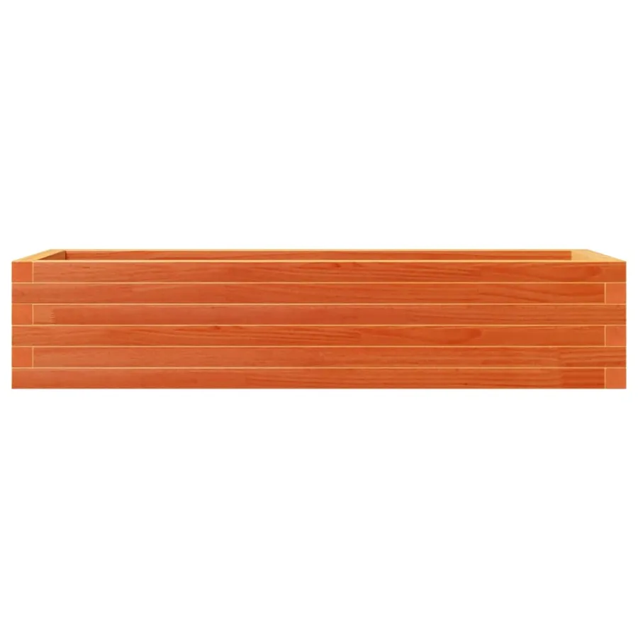 Jardinière cire marron 110x40x23 cm bois de pin massif - 5