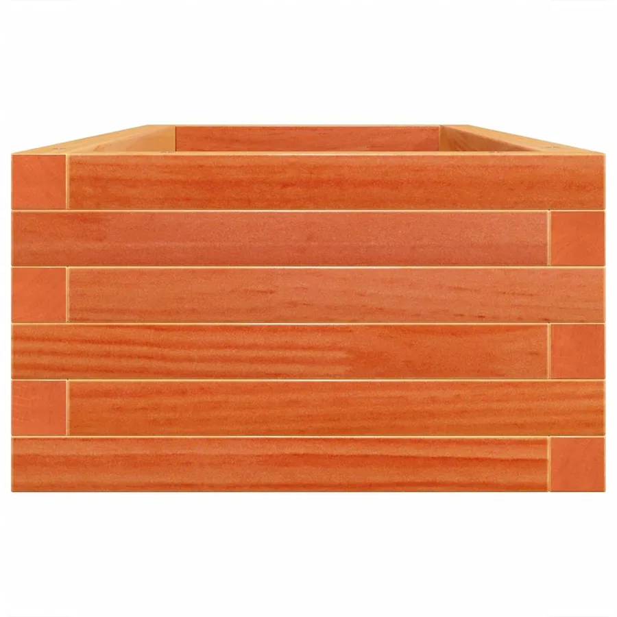 Jardinière cire marron 110x40x23 cm bois de pin massif - 6