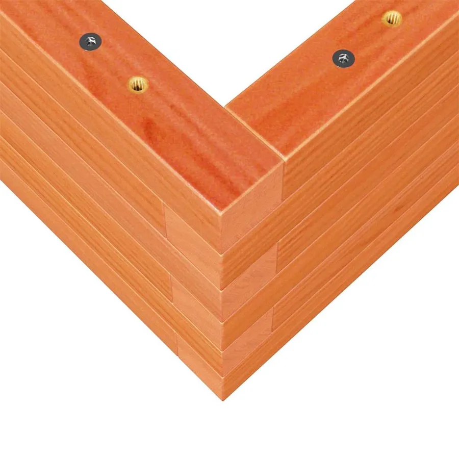 Jardinière cire marron 110x40x23 cm bois de pin massif - 8