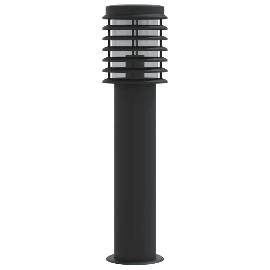 Lampadaire d'extérieur noir 60 cm acier inoxydable - 5