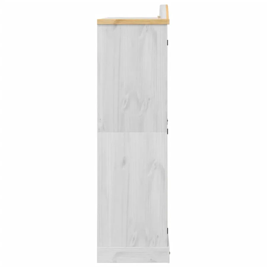 Garde-robe Corona blanc 151,5x52x186 cm bois de pin massif - 5