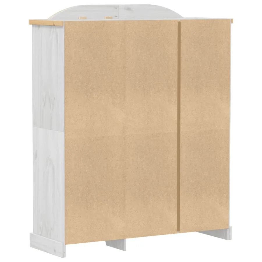 Garde-robe Corona blanc 151,5x52x186 cm bois de pin massif - 6