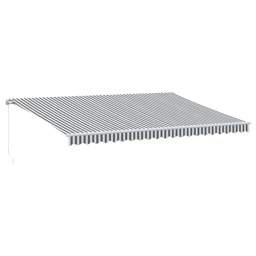 Auvent manuel rétractable avec LED anthracite blanc 500x350 cm - 2