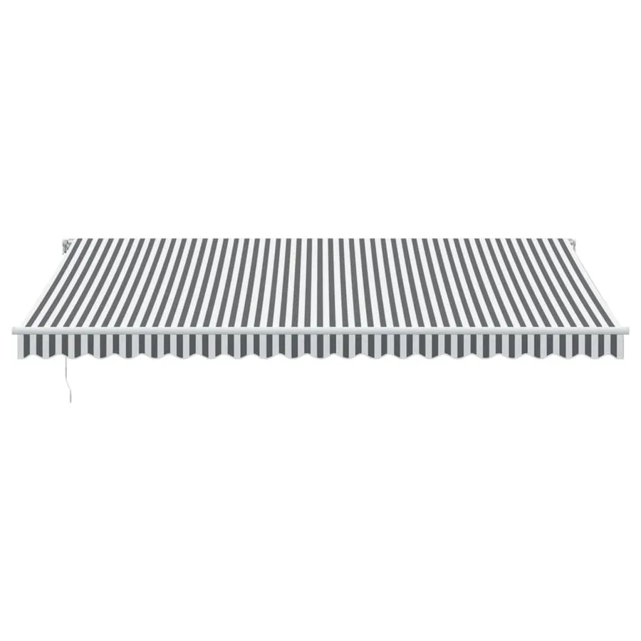 Auvent manuel rétractable avec LED anthracite blanc 500x350 cm - 4