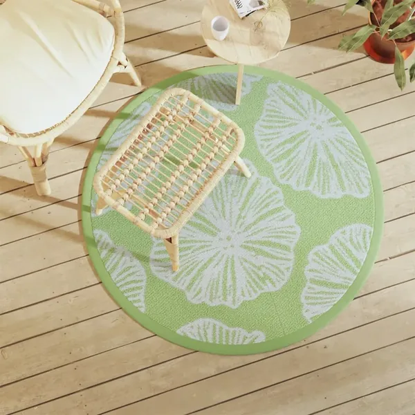 Tapis d'extérieur ARAKIL vert Ø120 cm PP