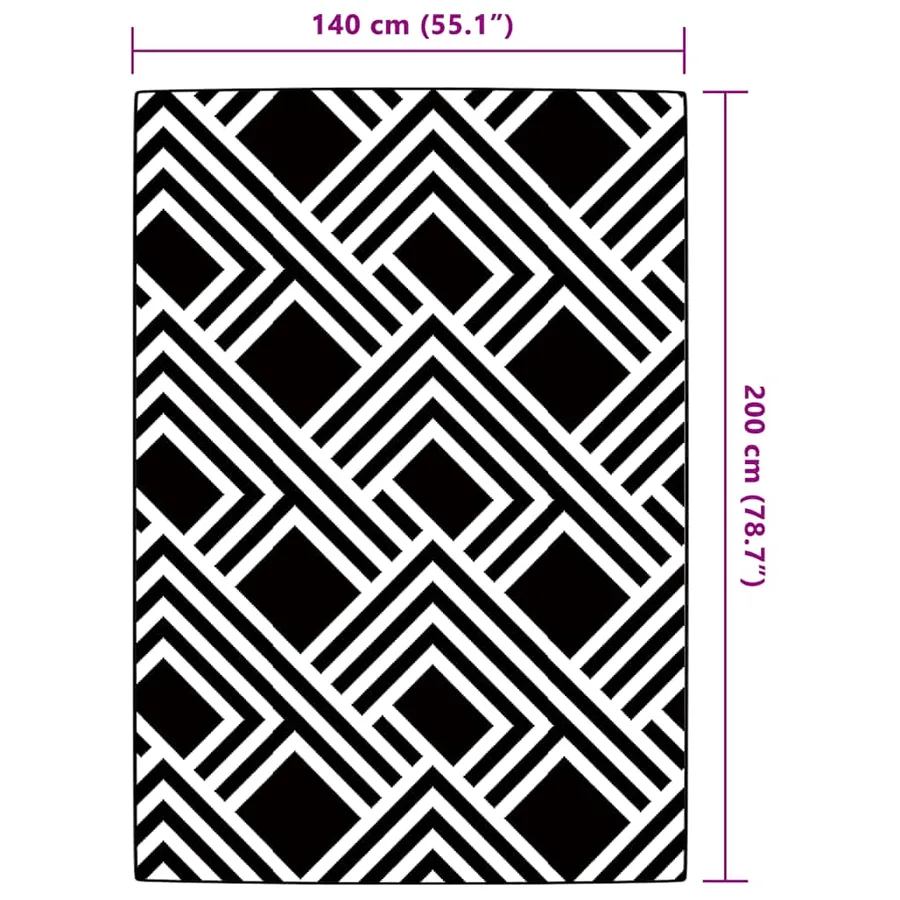 Tapis d'extérieur ARAKIL gris 140 x 200 cm PP - 6