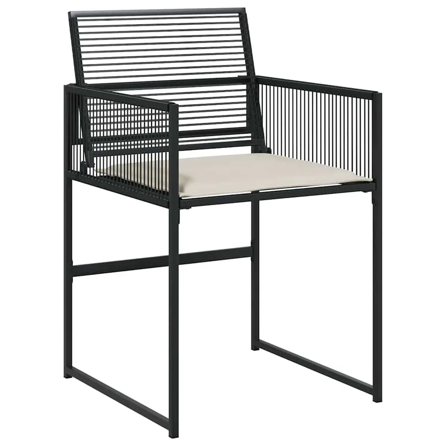 Ensemble à manger de jardin 11 pcs coussins noir résine tressée - 6